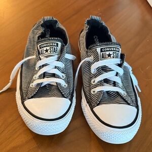 Converse Womens Striped Slip On Sneakers 8.5